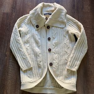 Dear Creature wool cable knit cardigan sweater size small